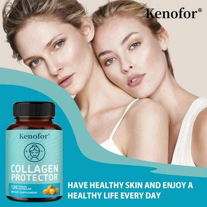 Collagen Capsules - Supports Healthy Cell Growth, for Skin Health, Antioxidant, Anti-aging, Reduce Wrinkles - Vegan Supplement