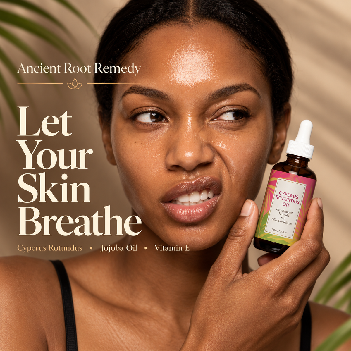 Cyperus Root Hair Inhibitor Oil — Slow Regrowth. Smoother Skin. Naturally.