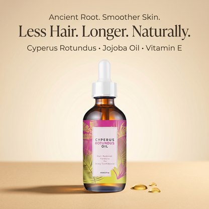 Cyperus Root Hair Inhibitor Oil — Slow Regrowth. Smoother Skin. Naturally.