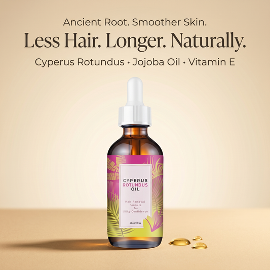 Cyperus Root Hair Inhibitor Oil — Slow Regrowth. Smoother Skin. Naturally.